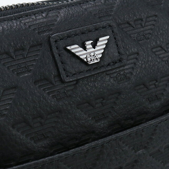 エンポリオ・アルマーニ 斜め掛け ショルダーバッグ メンズ ブランド EMPORIO ARMANI レザー ブルガリア Y4M416 BLACK ブラック バッグ EMAY4M416011
