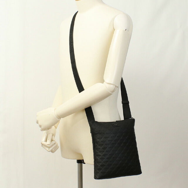 エンポリオ・アルマーニ 斜め掛け ショルダーバッグ メンズ ブランド EMPORIO ARMANI レザー ブルガリア Y4M416 BLACK ブラック バッグ EMAY4M416011