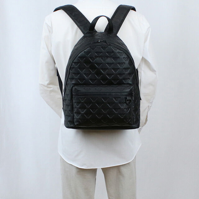 エンポリオ・アルマーニ リュック メンズ ブランド EMPORIO ARMANI レザー Y4O370 BLACK ブラック バッグ EMAY4O370011
