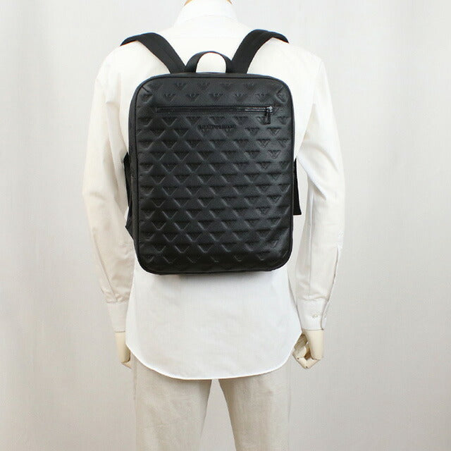 エンポリオ・アルマーニ リュック メンズ ブランド EMPORIO ARMANI レザー Y4O444 BLACK ブラック バッグ EMAY4O444011