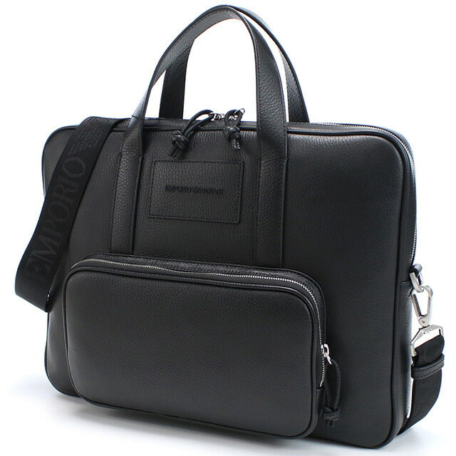 エンポリオ・アルマーニ ブリーフケース メンズ ブランド EMPORIO ARMANI レザー Y4P144 BLACK ブラック バッグ EMAY4P144011