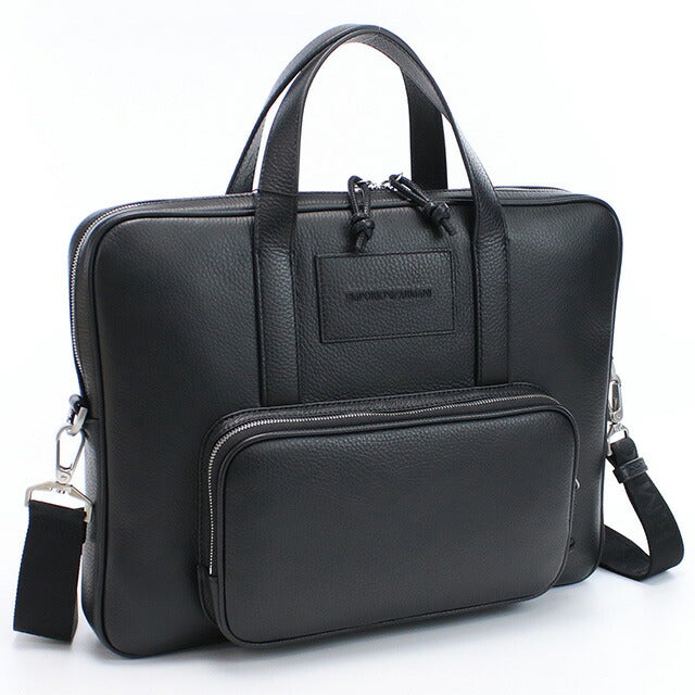エンポリオ・アルマーニ ブリーフケース メンズ ブランド EMPORIO ARMANI レザー Y4P144 BLACK ブラック バッグ EMAY4P144011