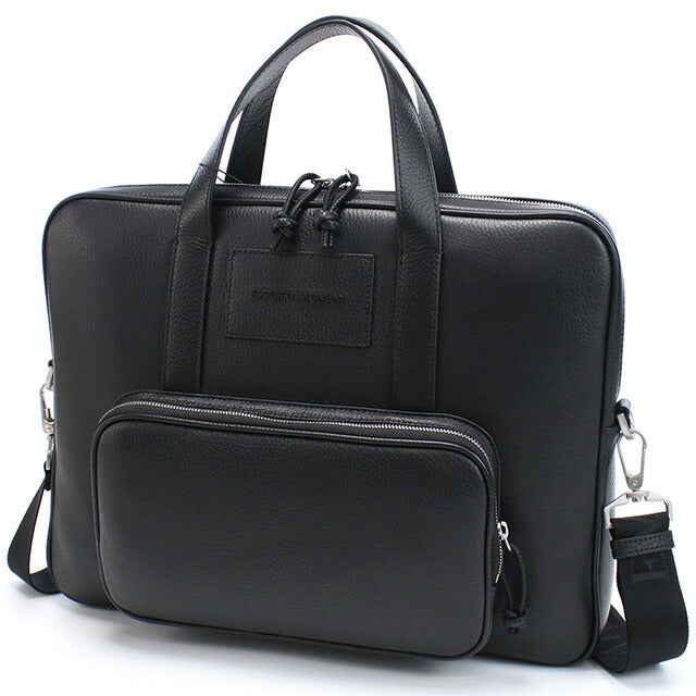 エンポリオ・アルマーニ ブリーフケース メンズ ブランド EMPORIO ARMANI レザー Y4P144 BLACK ブラック バッグ EMAY4P144011
