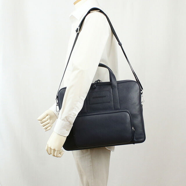 エンポリオ・アルマーニ ブリーフケース メンズ ブランド EMPORIO ARMANI レザー Y4P144 NAVY BLUE ネイビー系 バッグ EMAY4P144021