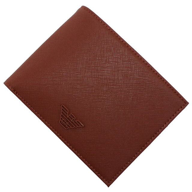 エンポリオ・アルマーニ 二折財布小銭入付き メンズ ブランド EMPORIO ARMANI Y4R165 ORANGE ブラウン系 財布 EMAY4R165111