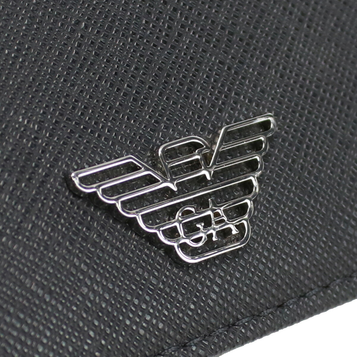 エンポリオ・アルマーニ 長財布ニ折小銭入付き メンズ レザー Y4R170 BLACK-BLACK ブラック 財布 EMAY4R170061