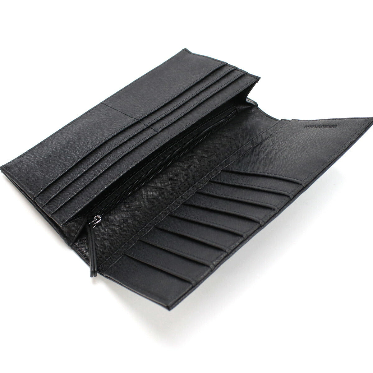 エンポリオ・アルマーニ 長財布ニ折小銭入付き メンズ レザー Y4R170 BLACK-BLACK ブラック 財布 EMAY4R170061