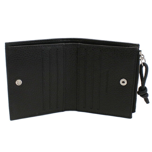 エンポリオ・アルマーニ 二折財布小銭入付き メンズ ブランド EMPORIO ARMANI レザー Y4R262 BLACK ブラック 財布 EMAY4R262011