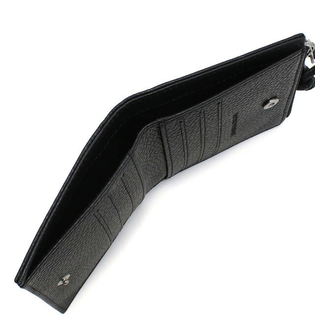 エンポリオ・アルマーニ 二折財布小銭入付き メンズ ブランド EMPORIO ARMANI レザー Y4R262 BLACK ブラック 財布 EMAY4R262011