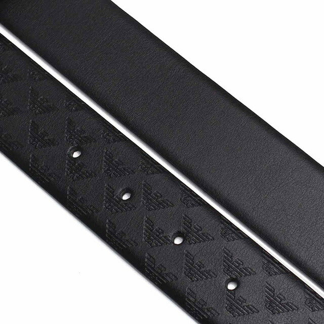 エンポリオ・アルマーニ ベルト メンズ レザー イタリア Y4S074 BLACK-BLACK ブラック 小物 EMAY4S074021