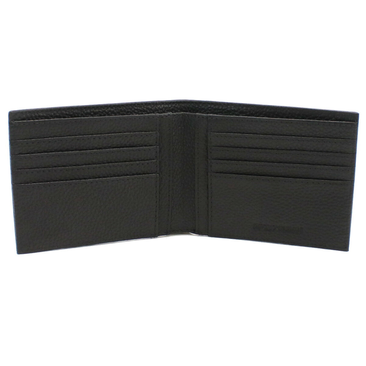 エンポリオ・アルマーニ 二折財布 メンズ レザー YEM176 BLACK ブラック 財布 EMAYEM176011