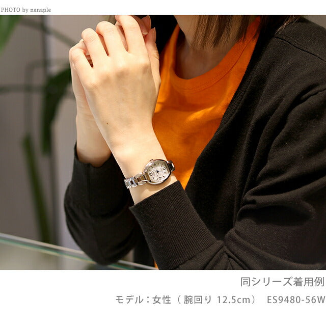 公民超过女性生态驱动器太阳能无线电手表品牌ES9484-55W公民粉红色壳粉红色es9484-55w