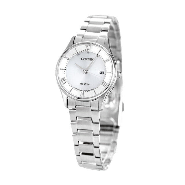 Citizen Eco Drive太阳能无线电薄妇女手表品牌ES0000-79A Citizen Silver ES0000-79A