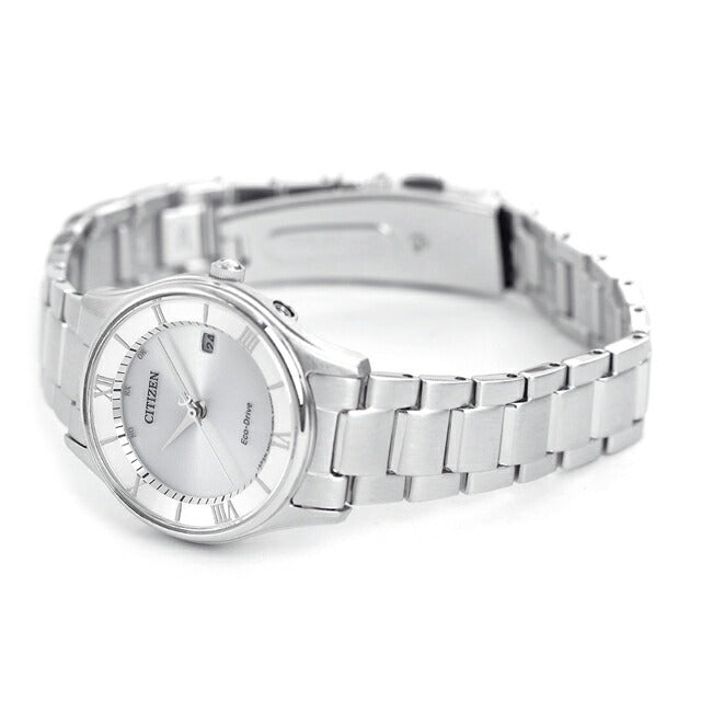 Citizen Eco Drive太阳能无线电薄妇女手表品牌ES0000-79A Citizen Silver ES0000-79A