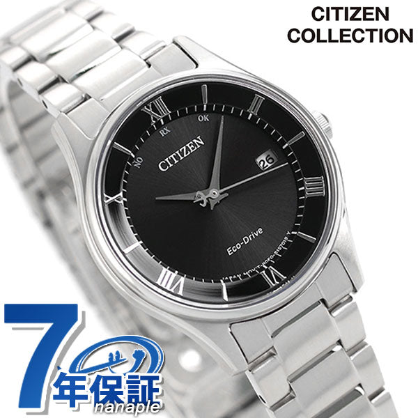 Citizen Eco Drive太阳能无线电薄妇女手表品牌ES0000-79E公民黑色ES0000-79E
