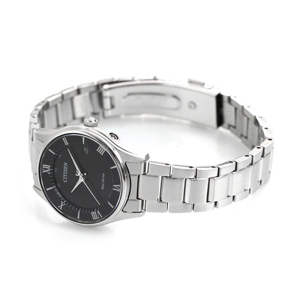 Citizen Eco Drive太阳能无线电薄妇女手表品牌ES0000-79E公民黑色ES0000-79E