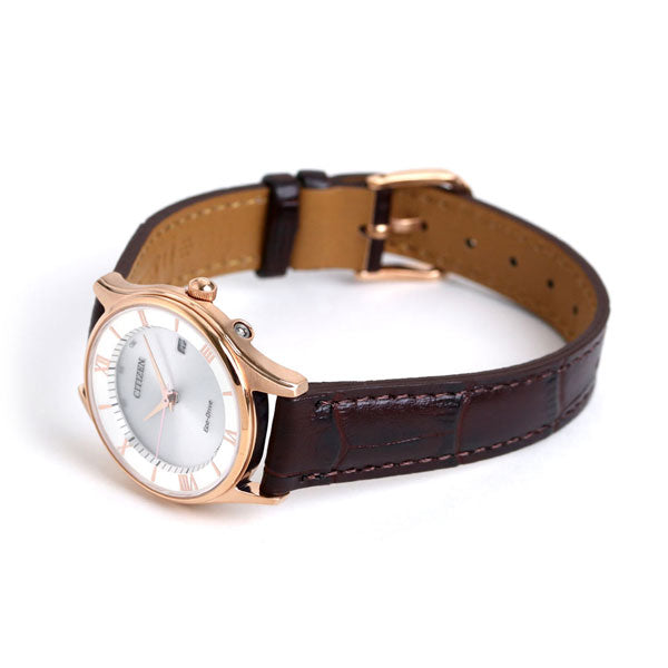 Citizen Eco Drive太阳能无线电薄妇女手表品牌ES0002-06A公民ES0002-06A