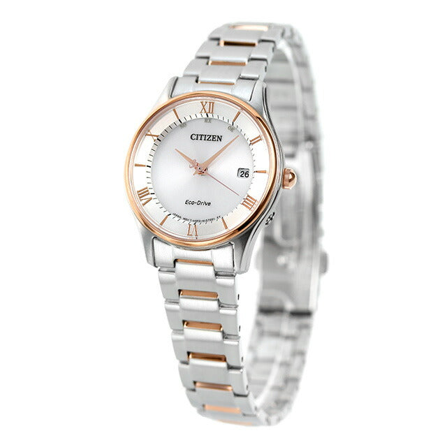 Citizen Eco Drive太阳能无线电薄妇女手表品牌ES0002-57A粉红色黄金ES0002-57A