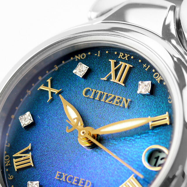 Citizen Exceed Direct Flight Limited Pair Eco-Drive Radio Watch Brand Women&