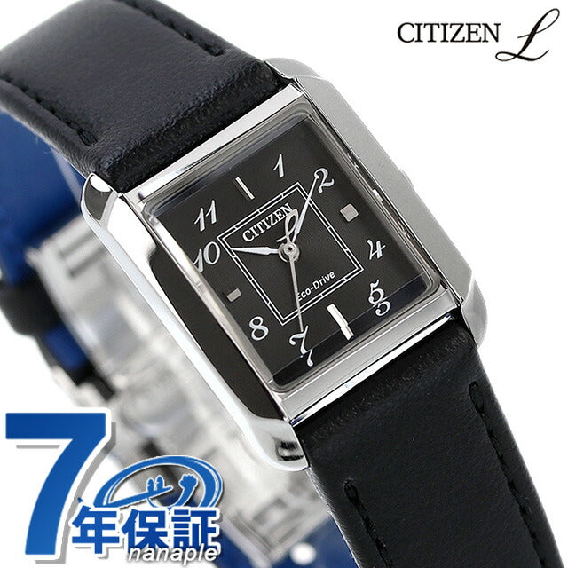 Citizen L SQUARE Collection Photo-powered eco-drive watch brand for women Solar CITIZEN L EW5600-10E Analog Black EW5600-10E