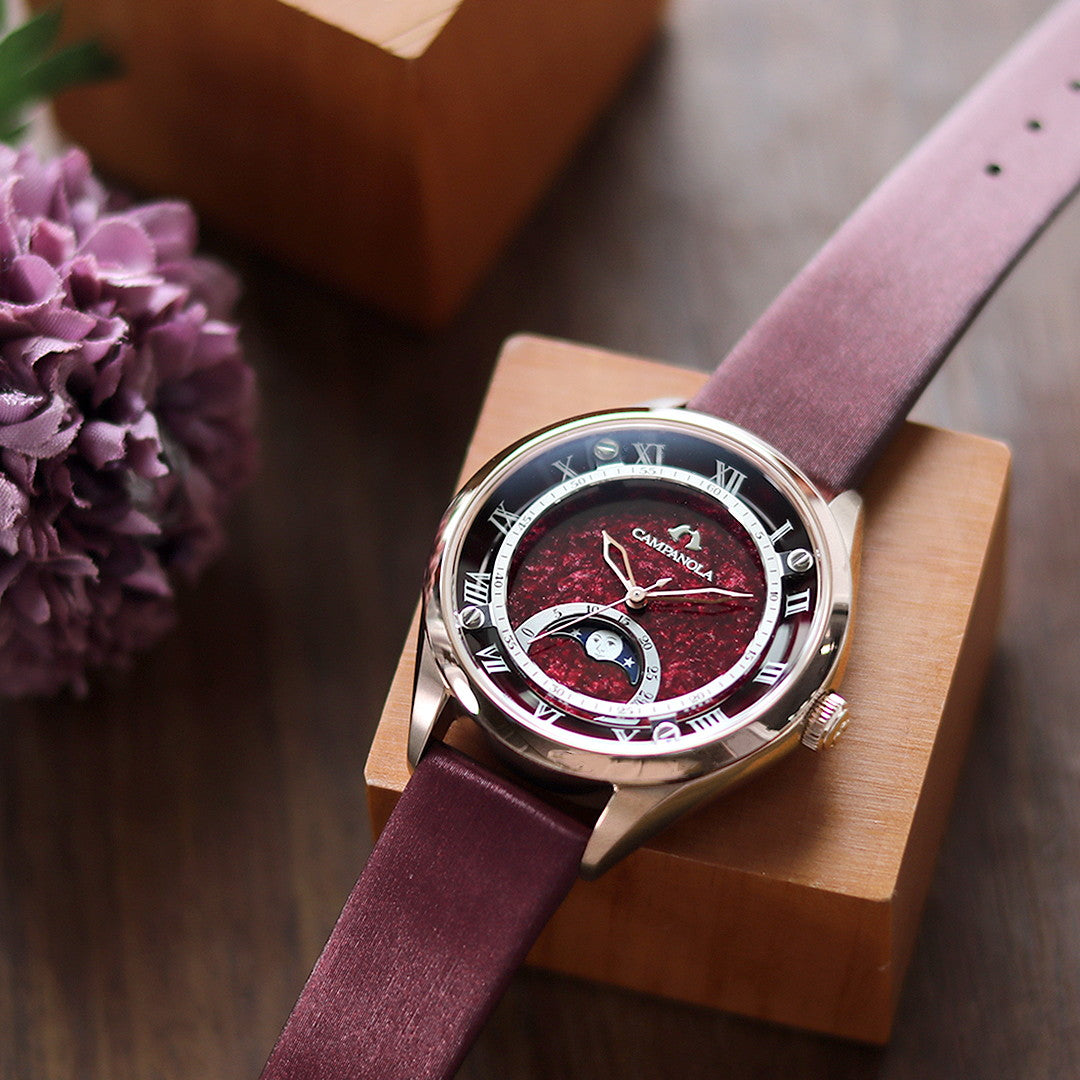 Citizen Campanola Moon Phase Collection Tonne Akane Vermilion Pearl Quartz Women&