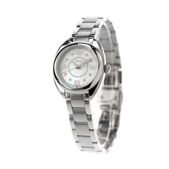 フェンディ モメント フェンディ クオーツ 腕時計 ブランド レディース ダイヤモンド F218024500D1 アナログ ホワイトシェル 白 スイス製 F218024500D1