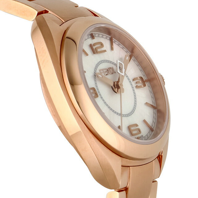 フェンディ モメント フェンディ クオーツ 腕時計 ブランド レディース F218524500 アナログ ホワイトシェル ピンクゴールド 白 スイス製 F218524500