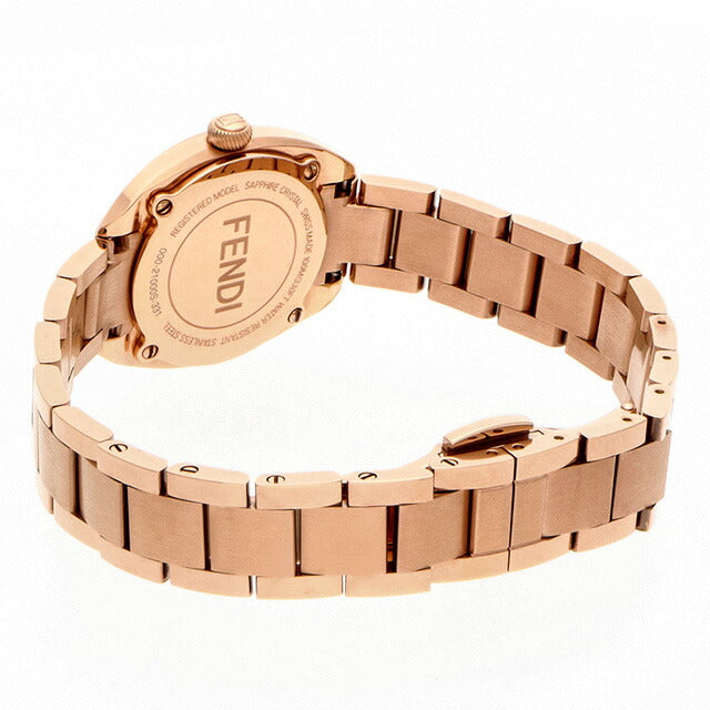 フェンディ モメント フェンディ クオーツ 腕時計 ブランド レディース F218524500 アナログ ホワイトシェル ピンクゴールド 白 スイス製 F218524500