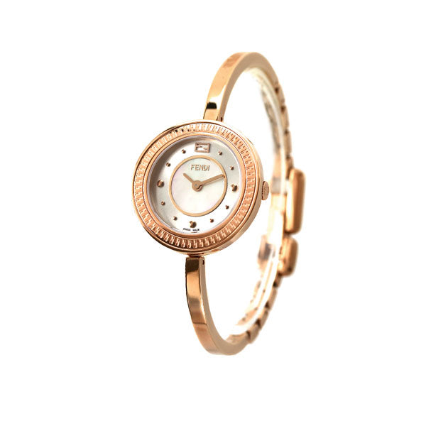 フェンディ 時計 マイウェイ ファー スイス製 レディース 腕時計 ブランド F378524500 ホワイトシェル ピンクゴールド F378524500