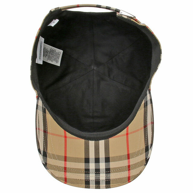 バーバリー BURBERRY 8068032 A7028 S TBロゴ モノグラムモチーフ ヴィンテージチェック コットンキャップ ベースボール 帽子 Sサイズ メンズ レディース FCBU00007M