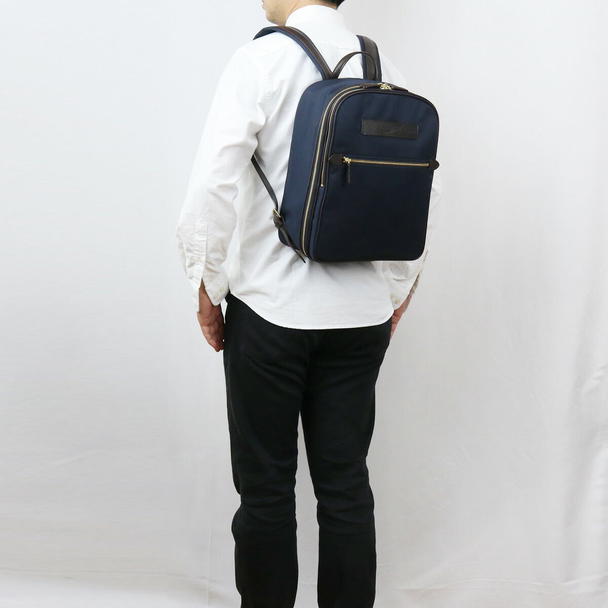 フェリージ リュック メンズ ナイロン/レザー イタリア 19-25 NAVY-BROWN ネイビー系 バッグ FEL19-25021