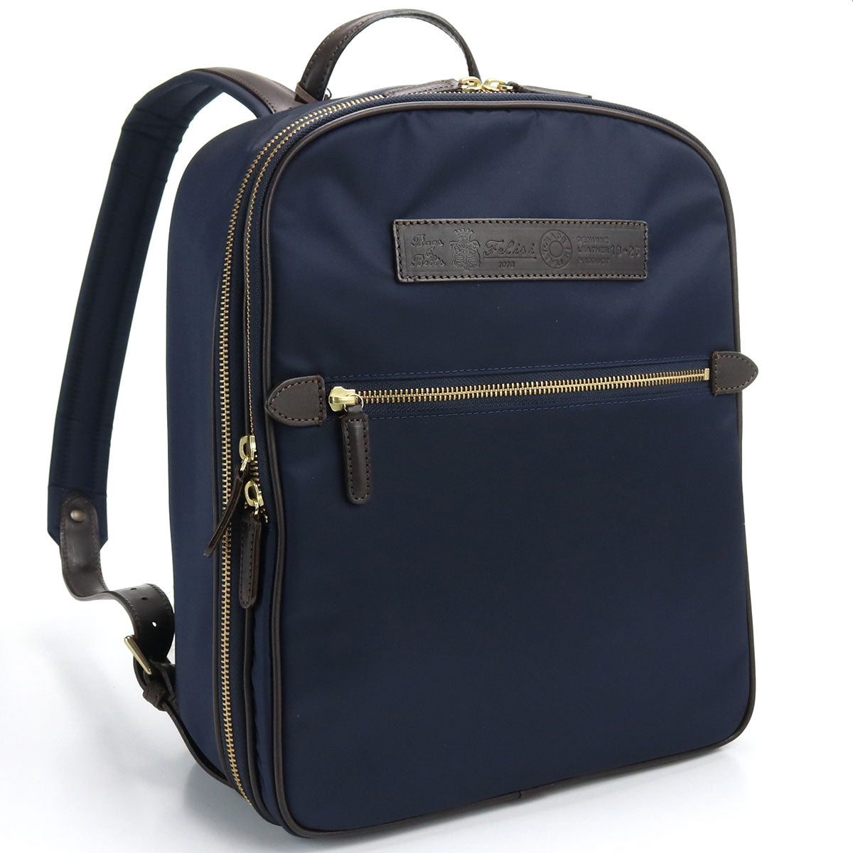 フェリージ リュック メンズ ナイロン/レザー イタリア 19-25 NAVY-BROWN ネイビー系 バッグ FEL19-25021