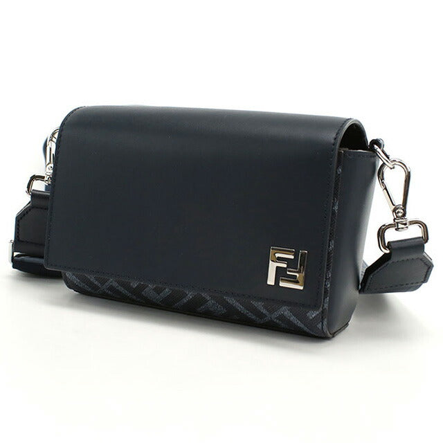 フェンディ 斜め掛け ショルダーバッグ メンズ ブランド FENDI レザー 7M0363 ブルー バッグ FEN7M0363011