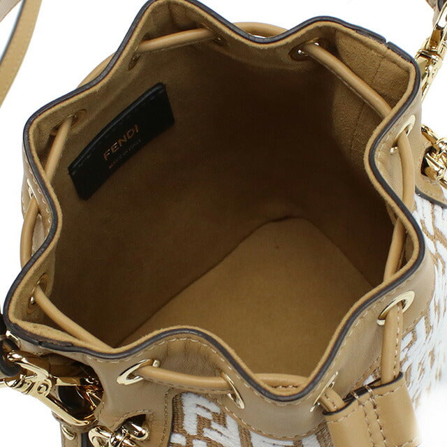 フェンディ ハンドバッグ レディース ブランド FENDI 8BS010 ブラウン系 ホワイト系 バッグ FEN8BS010011