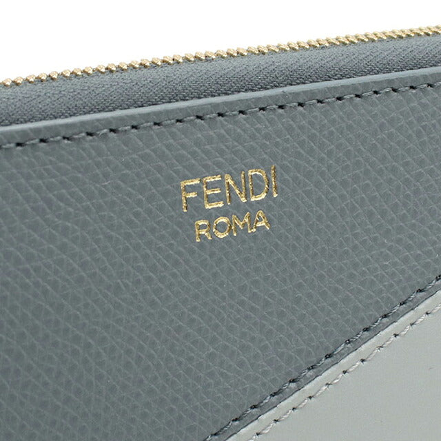 フェンディ 長財布ラウンドファスナー レディース ブランド FENDI 8M0517 ブルー FEN8M0517011
