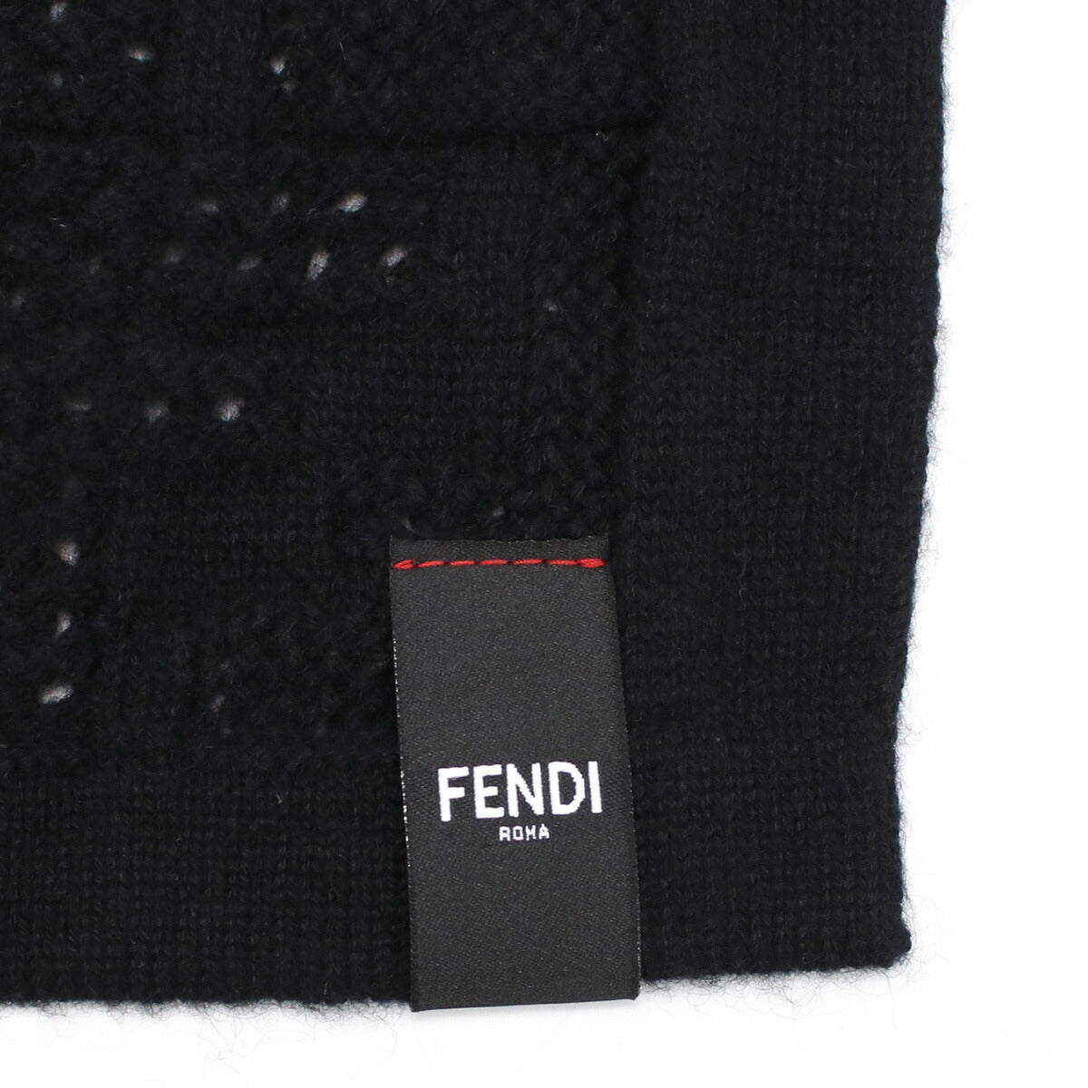 フェンディ マフラー メンズ ウール70% カシミア30% イタリア FXS701 ブラック 小物 FENFXS701011