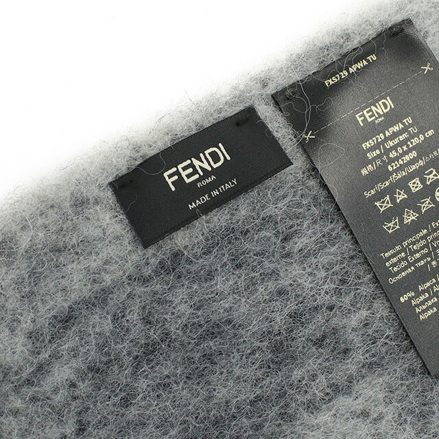 フェンディ マフラー メンズ ブランド FENDI イタリア FXS729 グレー系 小物 FENFXS729011