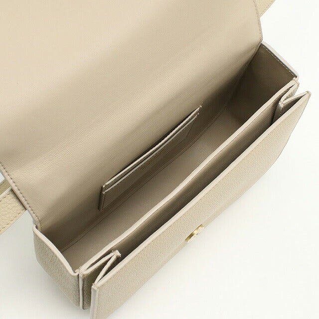 フェラガモ 斜め掛け ショルダーバッグ レディース ブランド FERRAGAMO DOUBLE GANCIO FLAP 21-9867 ベージュ バッグ FER21-9867021