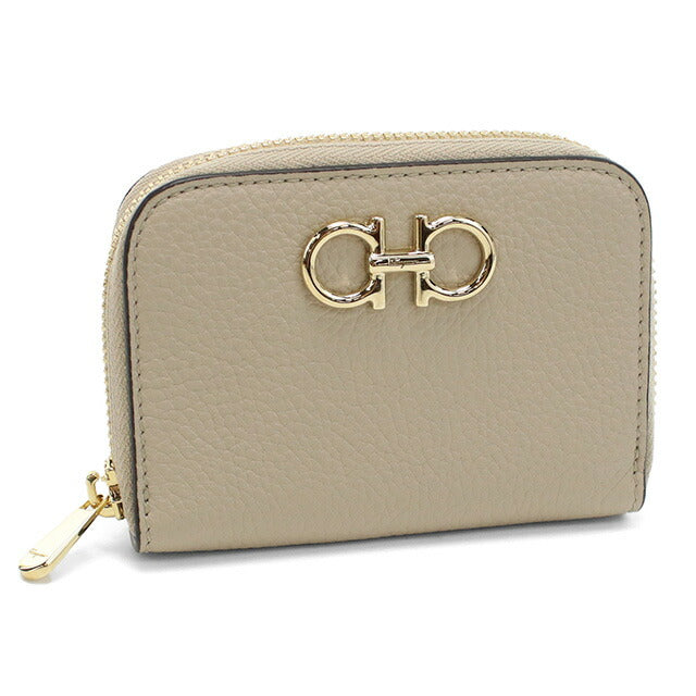 フェラガモ 小銭入れ レディース ブランド FERRAGAMO 22-0406 ベージュ 財布 FER22-0406021