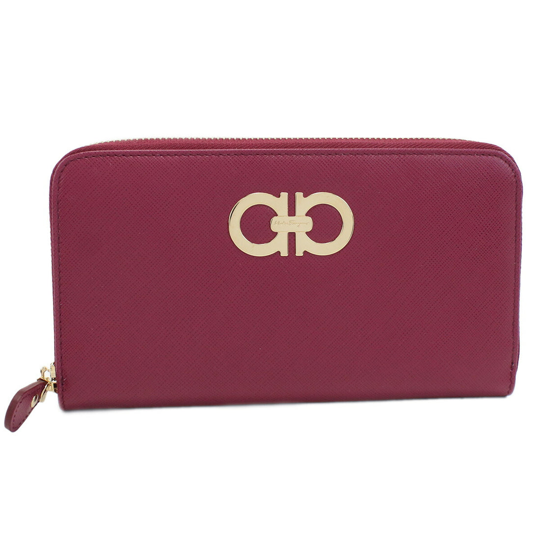 フェラガモ 長財布ラウンドファスナー レディース PEBBLE CALF カーフ イタリア 22-B300 ピンク系 財布 FER22-B300191