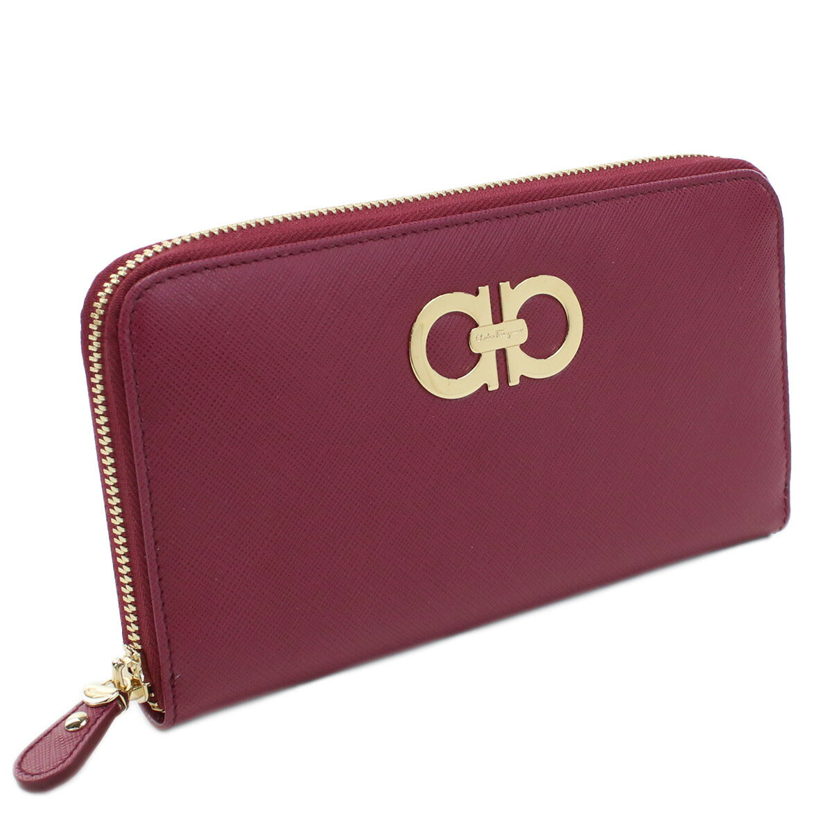 フェラガモ 長財布ラウンドファスナー レディース PEBBLE CALF カーフ イタリア 22-B300 ピンク系 財布 FER22-B300191