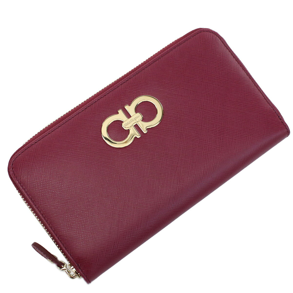 フェラガモ 長財布ラウンドファスナー レディース PEBBLE CALF カーフ イタリア 22-B300 ピンク系 財布 FER22-B300191