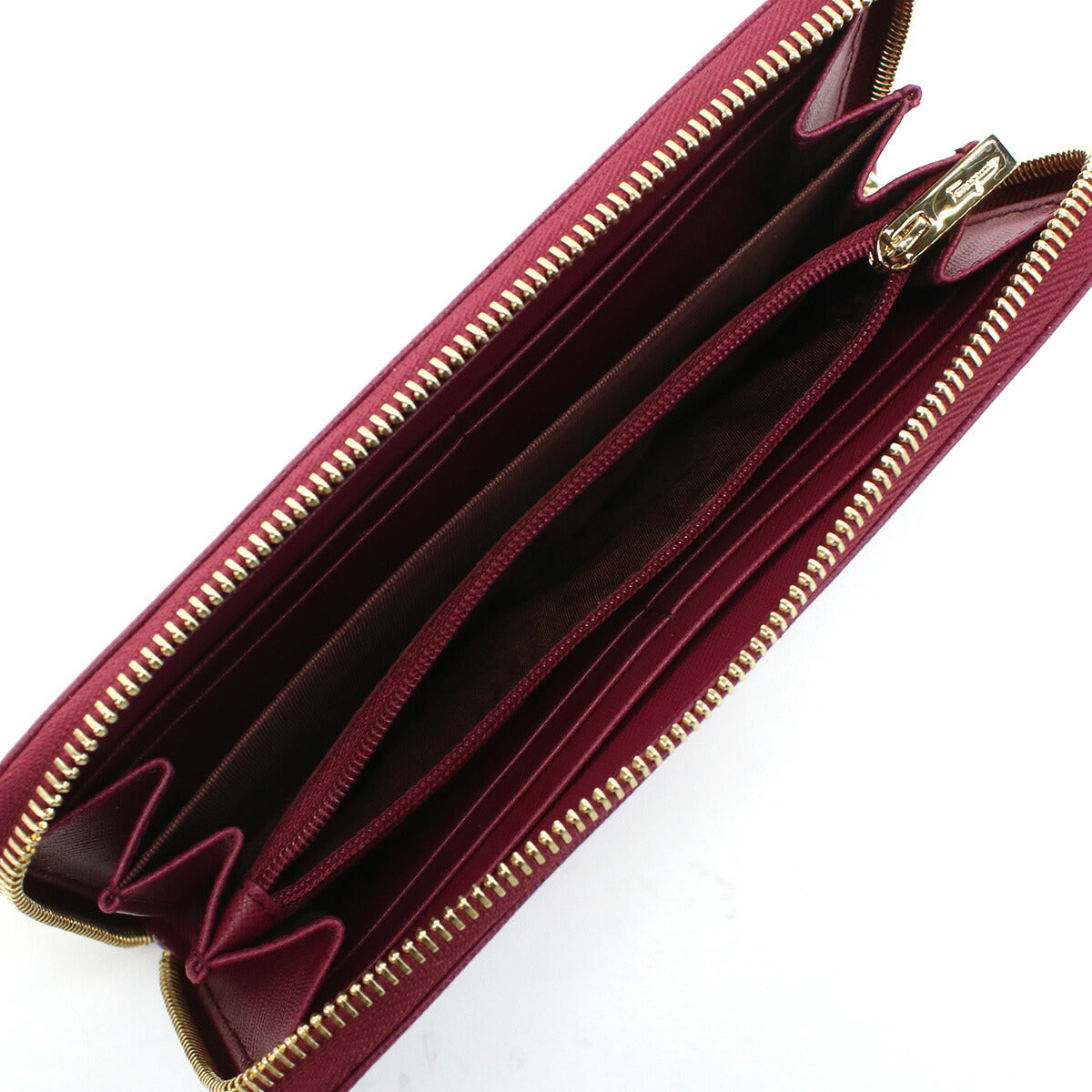 フェラガモ 長財布ラウンドファスナー レディース PEBBLE CALF カーフ イタリア 22-B300 ピンク系 財布 FER22-B300191