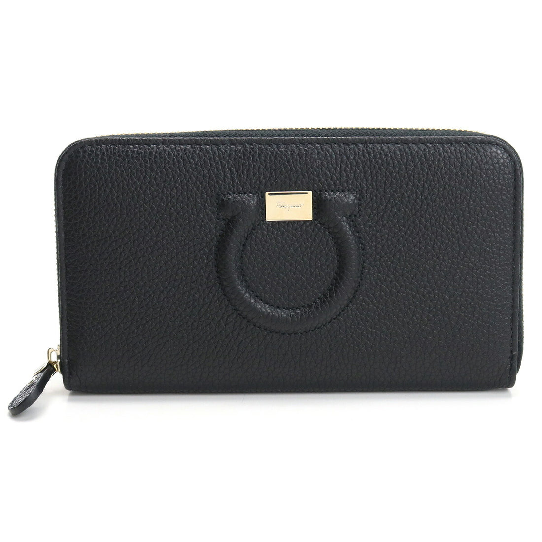 フェラガモ 長財布ラウンドファスナー レディース CALF カーフ イタリア 22-C843 ブラック 財布 FER22-C843021