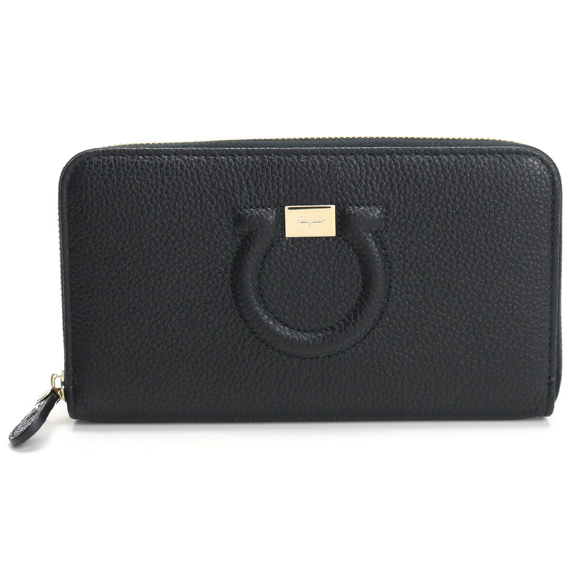 フェラガモ 長財布ラウンドファスナー レディース CALF カーフ イタリア 22-C843 ブラック 財布 FER22-C843021