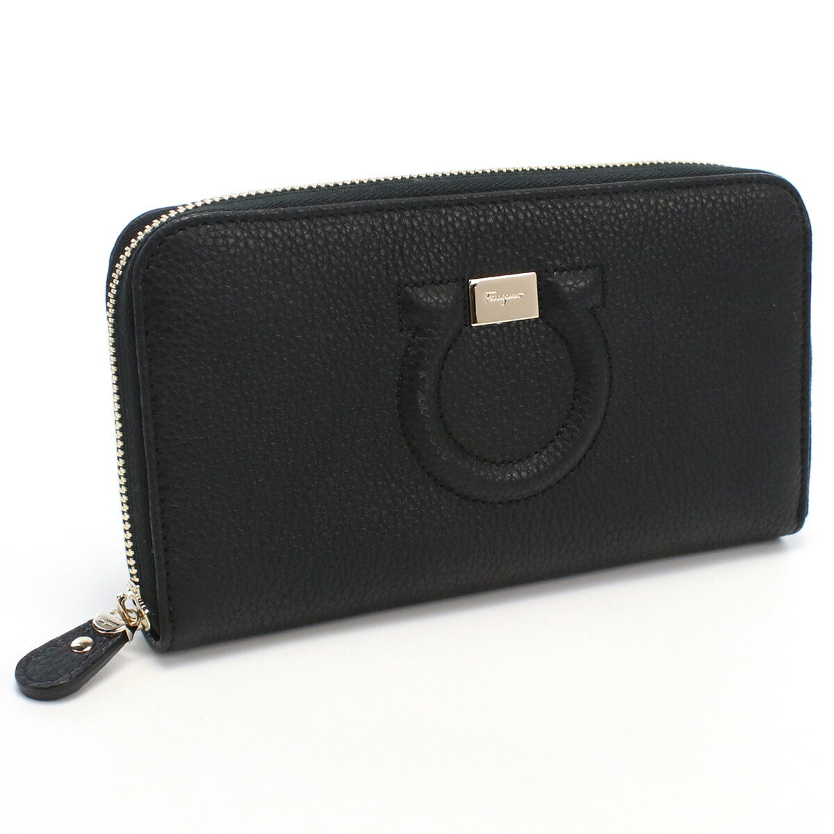 フェラガモ 長財布ラウンドファスナー レディース CALF カーフ イタリア 22-C843 ブラック 財布 FER22-C843021