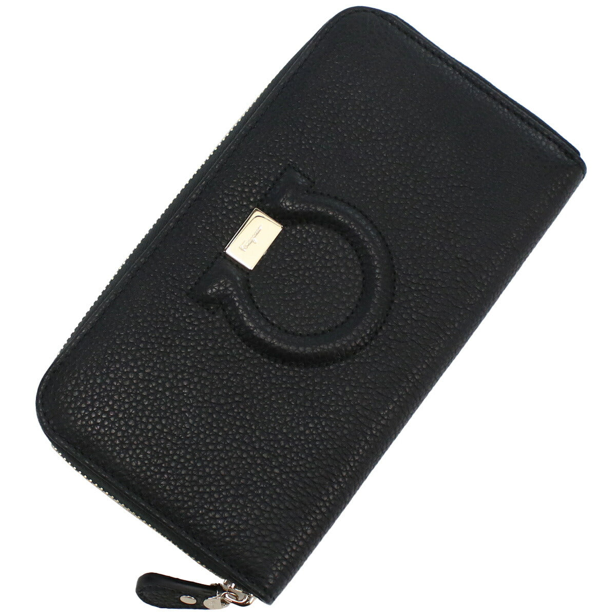 フェラガモ 長財布ラウンドファスナー レディース CALF カーフ イタリア 22-C843 ブラック 財布 FER22-C843021