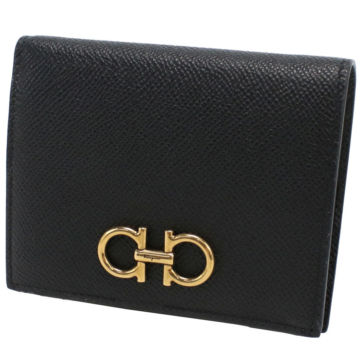 フェラガモ 二つ折り財布 レディース カーフ イタリア 22-D780 ブラック 財布 FER22-D780011
