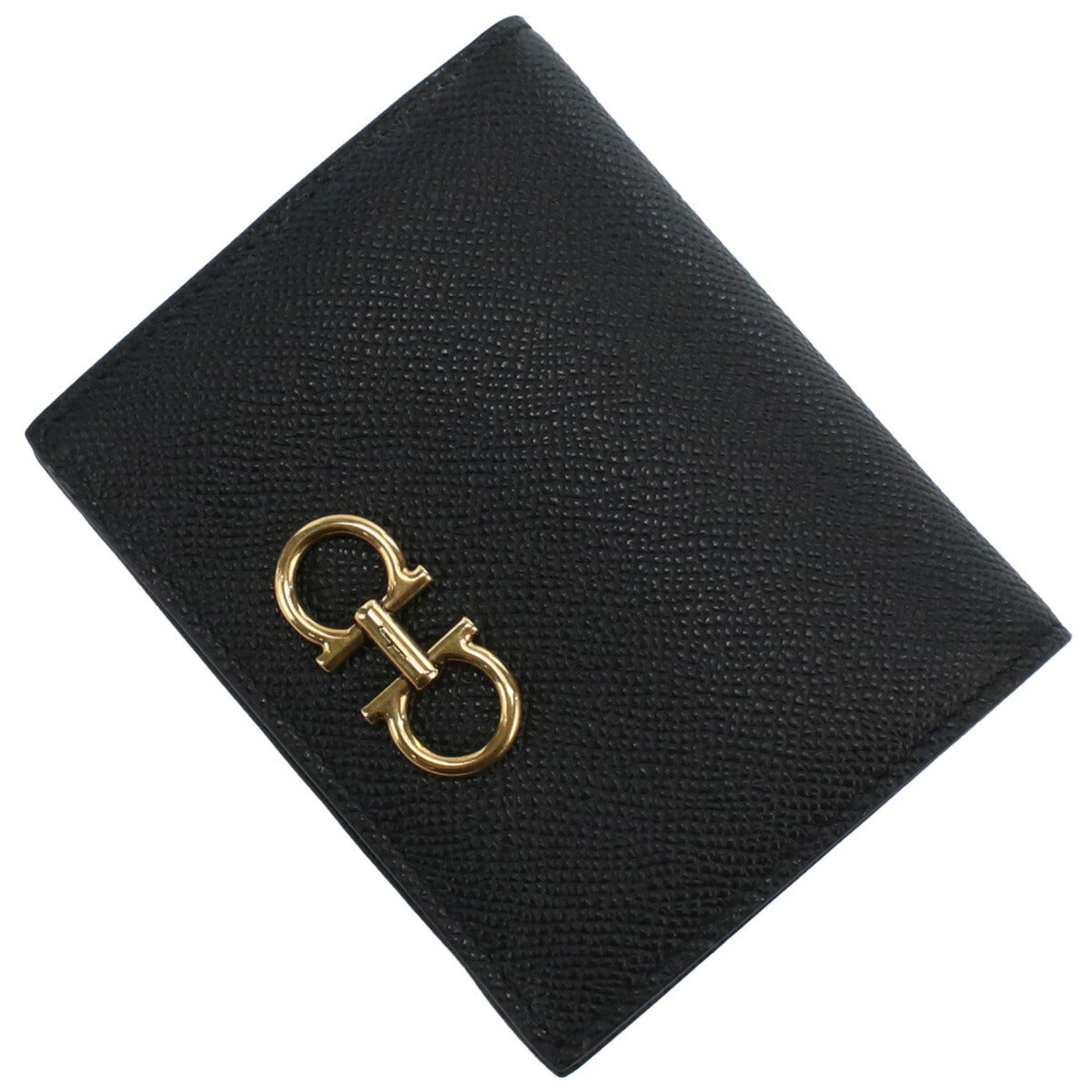 フェラガモ 二つ折り財布 レディース カーフ イタリア 22-D780 ブラック 財布 FER22-D780011