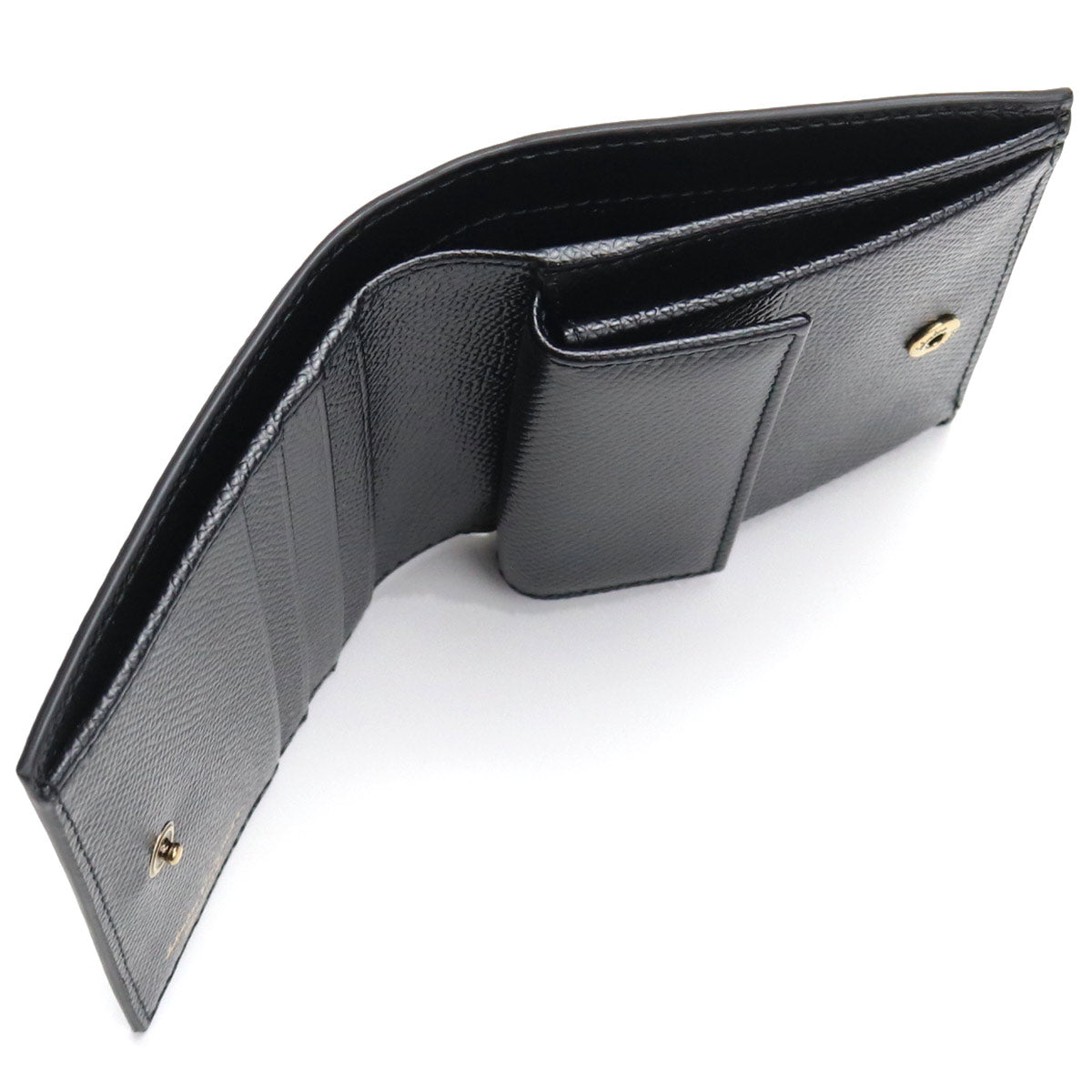 フェラガモ 二つ折り財布 レディース カーフ イタリア 22-D780 ブラック 財布 FER22-D780011